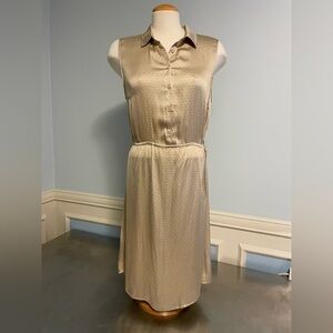 H&M - gold patterned sleeveless dress